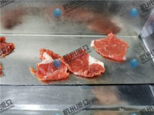 感謝客戶反饋，230A小型切魚(yú)片機(jī)切牛肉片效果